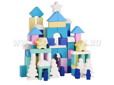 Конструктор деревянный "Краски дня" Зимний (105 деталей)