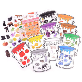 Магнитное пособие "Разноцветные банки"