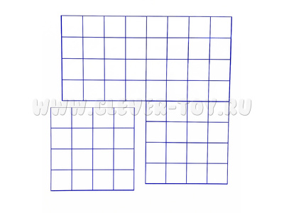 Магнитно-маркерное поле "Клетка" для работы на классной доске (из 4-х частей)